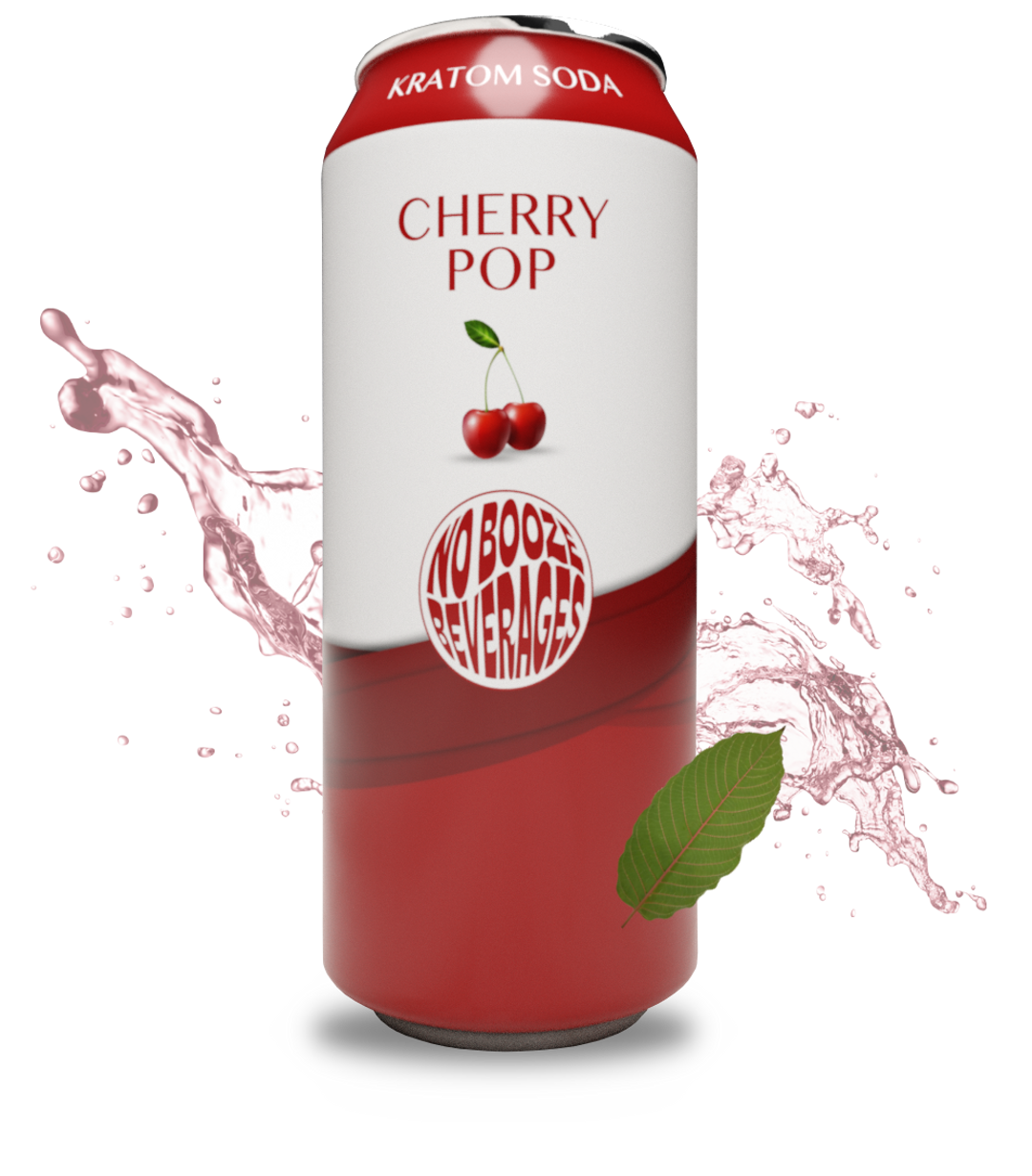 No Booze Beverage Cherry Pop Kratom Soda