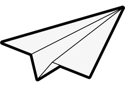 Paper airplane to represent sending emails